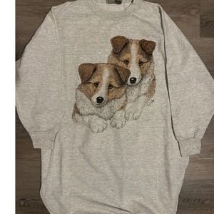 Kittens Brand Vintage Dog Sweatshirt Pullover/Sleepshirt Gray Crewneck XL/2XL